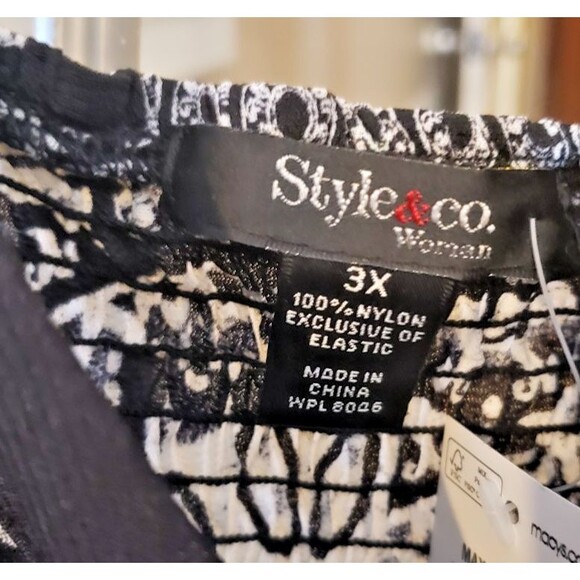 NWT Style & Co. Boho, Multi-color HIgh-Low Hem, Sleeveless Maxi Dress  3X - Picture 6 of 8